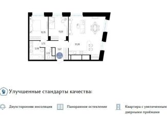 Продам двухкомнатную квартиру, 68.2 м2, Рязанская область, улица Ленинского Комсомола, 149