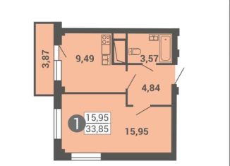 Продам 1-комнатную квартиру, 33.9 м2, Архангельск, территориальный округ Майская горка