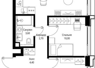 Продается 2-комнатная квартира, 53.4 м2, Москва, район Покровское-Стрешнево
