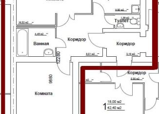2-комнатная квартира на продажу, 59.2 м2, Ярославская область