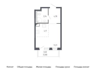 Продам квартиру студию, 24.9 м2, Тюмень, жилой комплекс Чаркова 72, 1.1