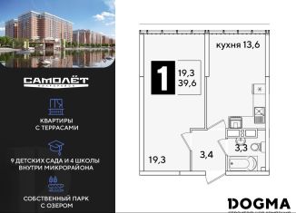 1-ком. квартира на продажу, 39.6 м2, Краснодарский край