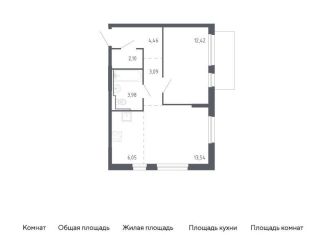 Продажа 1-ком. квартиры, 45.6 м2, Тюменская область
