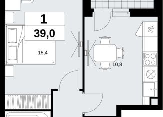 Продажа 1-комнатной квартиры, 39 м2, поселение Сосенское, ЖК Скандинавия