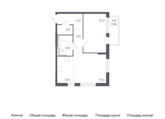 Продаю однокомнатную квартиру, 46.7 м2, Тюменская область