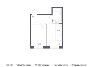 Продается 1-комнатная квартира, 37.6 м2, рабочий посёлок Воскресенское, площадь Ленина