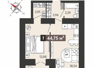 Продаю 1-ком. квартиру, 43.2 м2, Пенза, Ленинский район, улица 8 Марта, 31к5