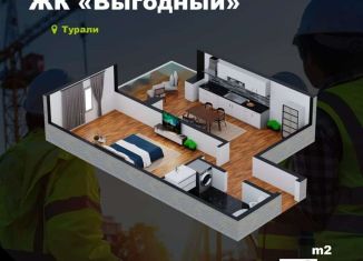 Продается 1-ком. квартира, 50 м2, Махачкала, Маковая улица, 9