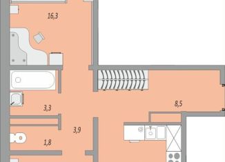 3-комнатная квартира на продажу, 69.6 м2, Оренбург, жилой комплекс Осенний Лист, 6, ЖК Осенний Лист