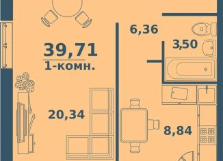 1-ком. квартира на продажу, 39.7 м2, Ульяновская область