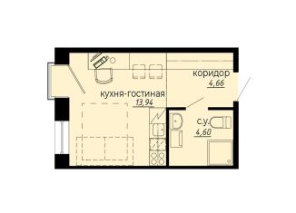 Продается квартира студия, 23.2 м2, Санкт-Петербург, Выборгский район