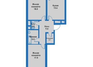 Продаю двухкомнатную квартиру, 72.3 м2, Дзержинский, микрорайон 5А, к3