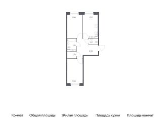 Продается двухкомнатная квартира, 63 м2, Москва, жилой комплекс Эко Бунино, 13