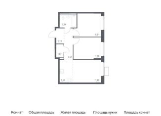 Продажа двухкомнатной квартиры, 52.4 м2, деревня Мисайлово