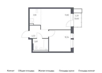 Продается 1-комнатная квартира, 37.1 м2, Балашиха