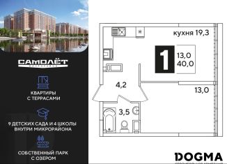 Продается 1-ком. квартира, 40 м2, Краснодарский край