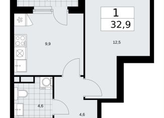 Продам однокомнатную квартиру, 32.9 м2, Москва, жилой комплекс Прокшино, к11.2.1