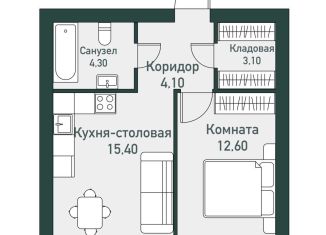 1-ком. квартира на продажу, 39.1 м2, Челябинская область