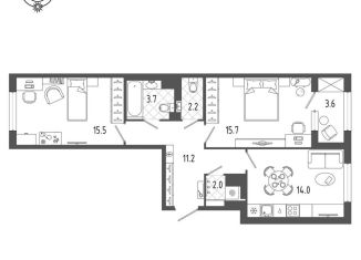 Продам 2-комнатную квартиру, 66 м2, Санкт-Петербург, Измайловский бульвар, 9, метро Московские ворота