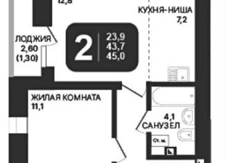 Продается двухкомнатная квартира, 44.9 м2, Новосибирск, ЖК Никольский Парк