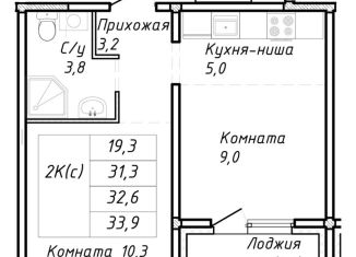 1-комнатная квартира на продажу, 33 м2, Барнаул, улица Шумакова