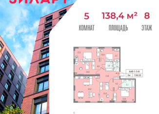 Продается 5-комнатная квартира, 138.4 м2, Москва, ЮАО, улица Родченко, 2