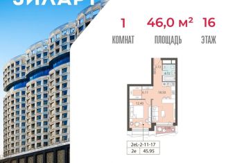 Продается однокомнатная квартира, 46 м2, Москва, бульвар Братьев Весниных, 1, станция ЗИЛ