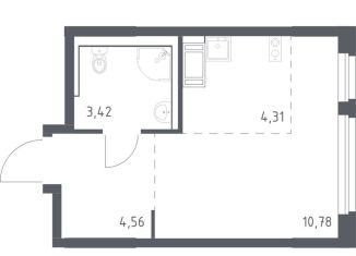 Квартира на продажу студия, 23.1 м2, Колпино