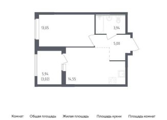 Продажа 1-ком. квартиры, 39.6 м2, Ленинградская область