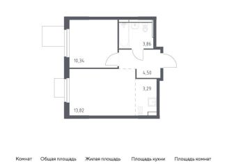 Продается 1-комнатная квартира, 35.8 м2, Московская область
