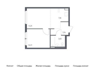 Продаю двухкомнатную квартиру, 36.5 м2, Москва, жилой комплекс Остафьево, к22