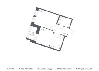 2-комнатная квартира на продажу, 36.7 м2, посёлок Песочный