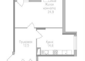 Продажа однокомнатной квартиры, 58.8 м2, Липецкая область
