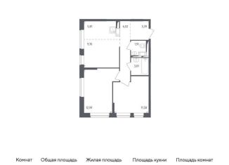 Продажа 3-комнатной квартиры, 54.4 м2, посёлок Мирный, жилой комплекс Томилино Парк, к5.2