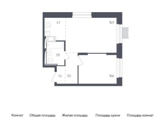 Продажа 1-ком. квартиры, 40.4 м2, Мытищи, жилой комплекс Мытищи Парк, к4.2