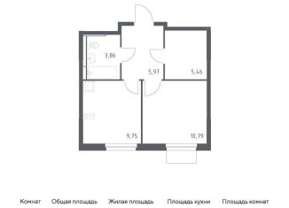 Однокомнатная квартира на продажу, 35.8 м2, Мытищи