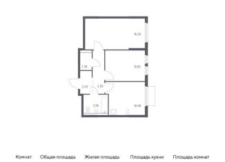 Продается двухкомнатная квартира, 50.8 м2, Московская область, Каширское шоссе - Молоково - Андреевское