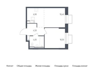 Продается 2-комнатная квартира, 36.3 м2, посёлок Песочный