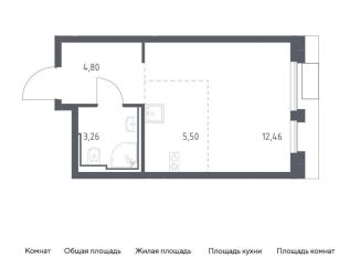 Продам квартиру студию, 26 м2, Москва, ЮАО