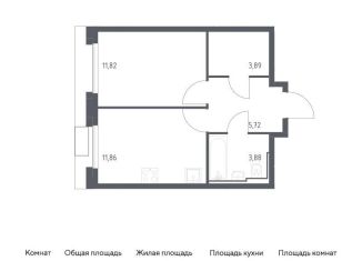 1-комнатная квартира на продажу, 37.2 м2, Москва, район Бирюлёво Восточное