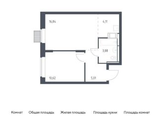 Продажа однокомнатной квартиры, 40.5 м2, Московская область