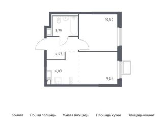 Продается 1-ком. квартира, 34.3 м2, Ленинский городской округ, жилой комплекс Горки Парк, к4.1