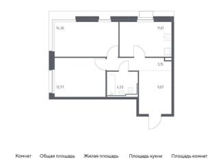 Продам двухкомнатную квартиру, 57.4 м2, Москва, ЮАО