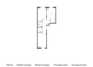 Продам двухкомнатную квартиру, 59.5 м2, посёлок Песочный