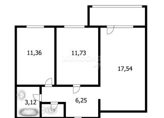 Продажа 2-комнатной квартиры, 51.3 м2, Новосибирск, улица Дмитрия Шмонина, 10, метро Площадь Маркса