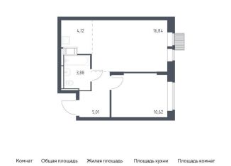 Продам 1-комнатную квартиру, 40.5 м2, деревня Путилково