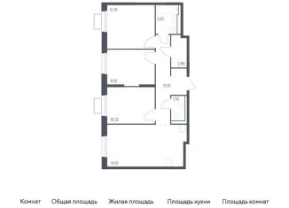 Продам трехкомнатную квартиру, 70 м2, городской округ Красногорск, жилой комплекс Квартал Строгино, к2