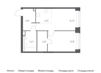 Продается 2-комнатная квартира, 48.9 м2, Москва, метро Минская, жилой комплекс Нова, к1