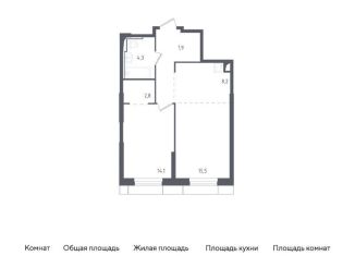 Продажа 1-комнатной квартиры, 52.5 м2, Московская область, жилой комплекс Спутник, 20