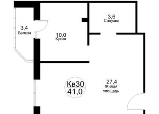 Продается 1-комнатная квартира, 40.9 м2, рабочий посёлок Тучково, Москворецкая улица, 2к1